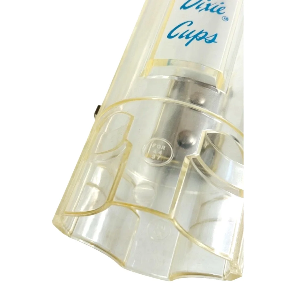 Vintage Dixie Cups Dispenser Wall Mount Acrylic Tube for 44 37 Clear 18.5
